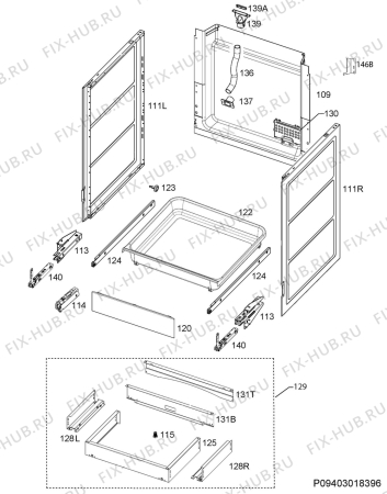 Взрыв-схема плиты (духовки) Rosenlew RMK608X - Схема узла Housing 001